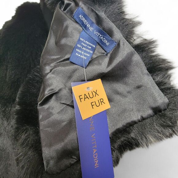 NWT Adrienne Vittadini Faux Fur Scarf Wrap Classic Glam Cocktail Party Formal - Picture 3 of 5